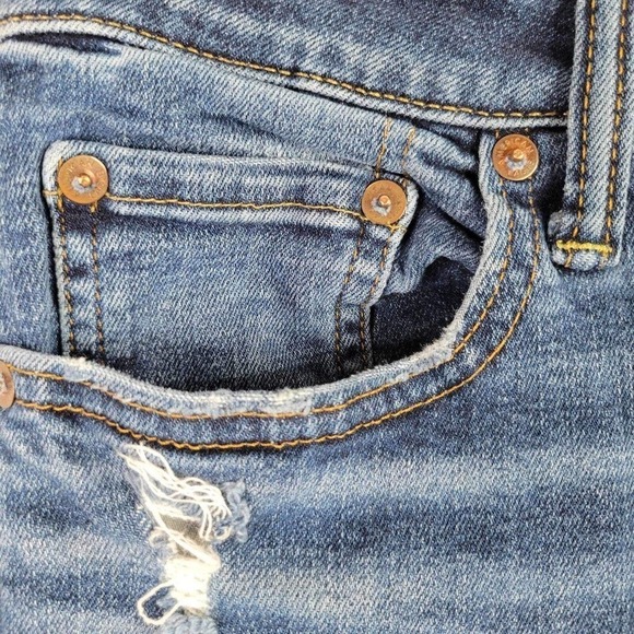 American Eagle AE Jeans Mens Slim Next Level Airflex Blue 28X30 Skate Distressed - Picture 10 of 12